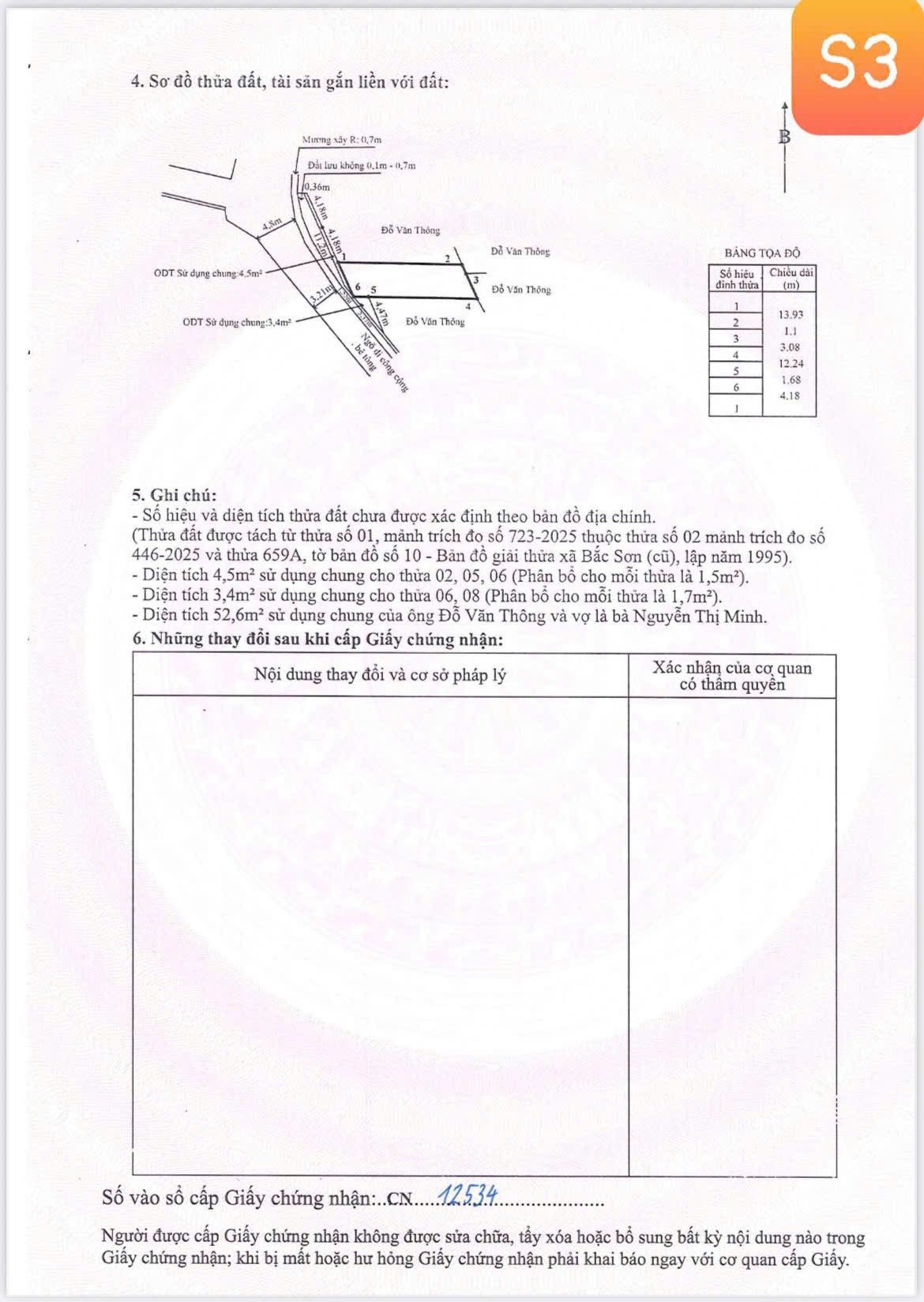 05/2026.Bán đất 52m² full thổ cư ngang 4,18m .  đường thôn 5m. giá 1.57 tỷ tại Phường An Dương( Bắc Sơn). liên hệ 0362558882