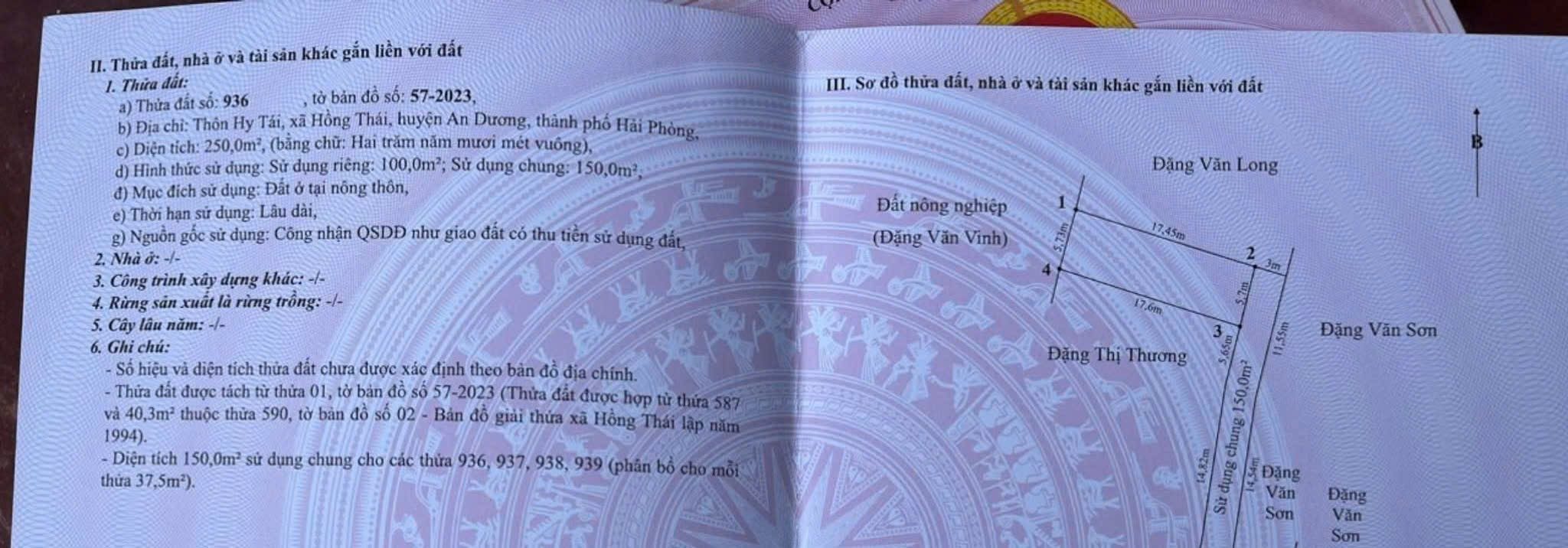 26/12/2025.Bán đất 100m² ngang 5,73m giá 1.69 tỷ Hồng Thái. liên hệ 0362558882