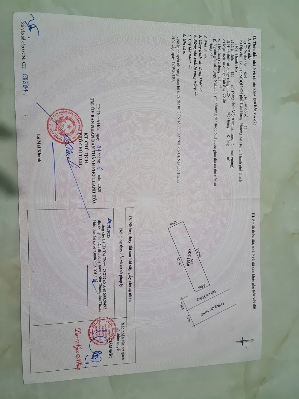 Bán Đất 125m2 có sẵn 125 m2 thổ cư giá 2.65 tỷ tại - Chọn - Phường An Hoạch Thành phố Thanh Hóa Thanh Hóa