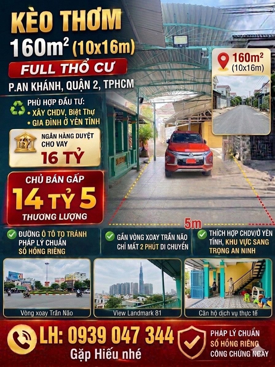 🔥 CƠ HỘI ĐẦU TƯ ĐẤT "VÀNG" Q2 - CHỦ GẤP BÁN, GIÁ CỰC TỐT! 🔥