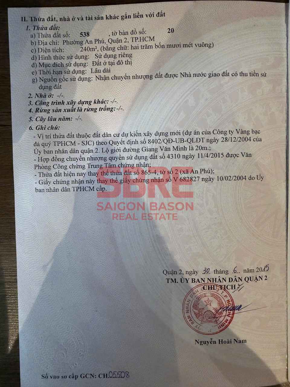 BDS HVL Bán 2 lô liền kề 20 X 25 góc 1-3 Giang Văn Minh P An Phú Tp HCM.