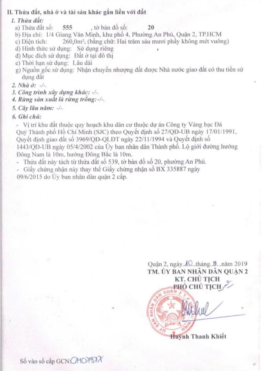 BDS HVL  Địa chỉ: 1/4 Giang Văn Minh - Phường An Khánh ngay Lumiere Riverside