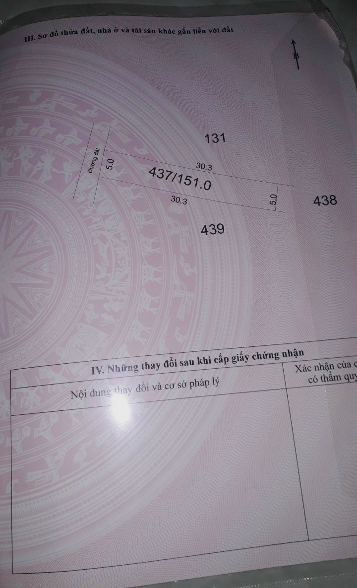 5x30,3 (151m2), SHR, Kp. An Dước, P. An Tịnh, Giá 450tr.