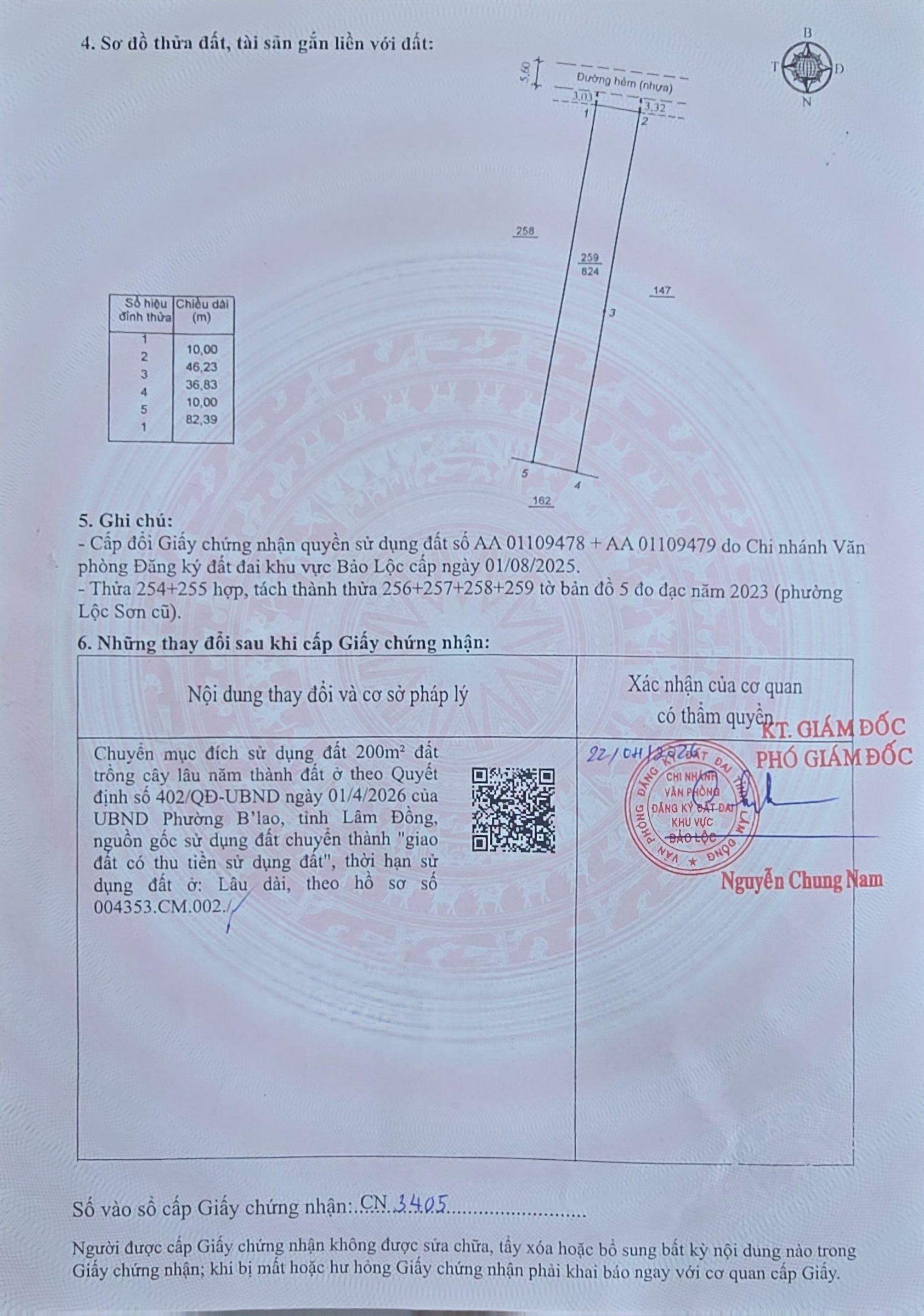 Bán đất Trung Tâm TP Bảo Lộc, thích hợp xây nhà ở biệt thự