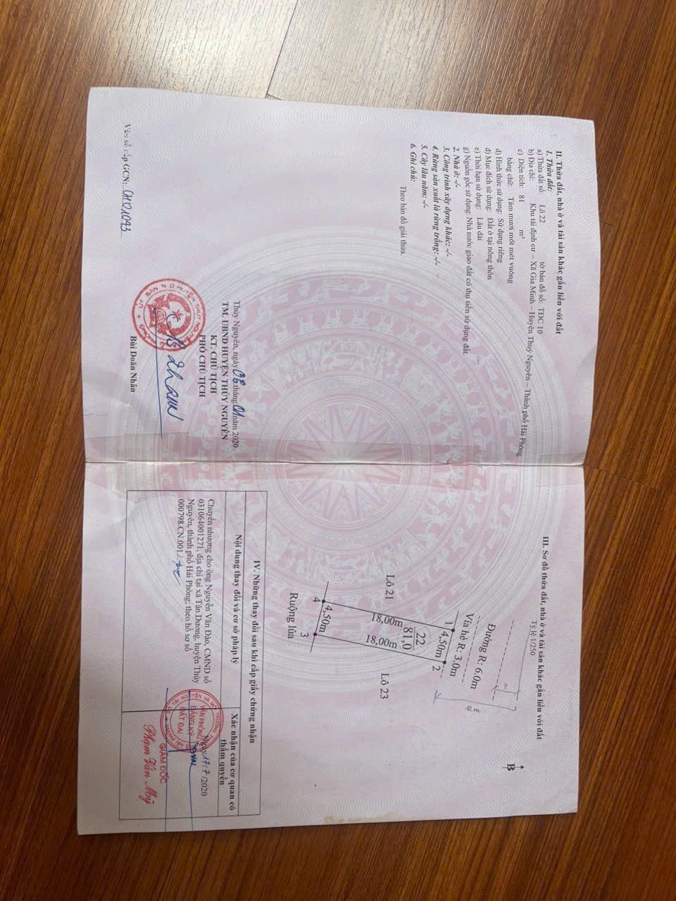 16/03/2026.Bán đất 81m². tái định cư Gia Minh. full thổ cư ngang 4,5m giá 1.27 tỷ tại Phường Bạch Đằng. Gia Minh. liên hệ 0362558882