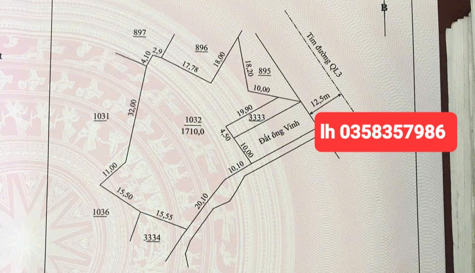 Bán đất 2540m² ngang 28.2m giá 6.9 tỷ Phường Bách Quang