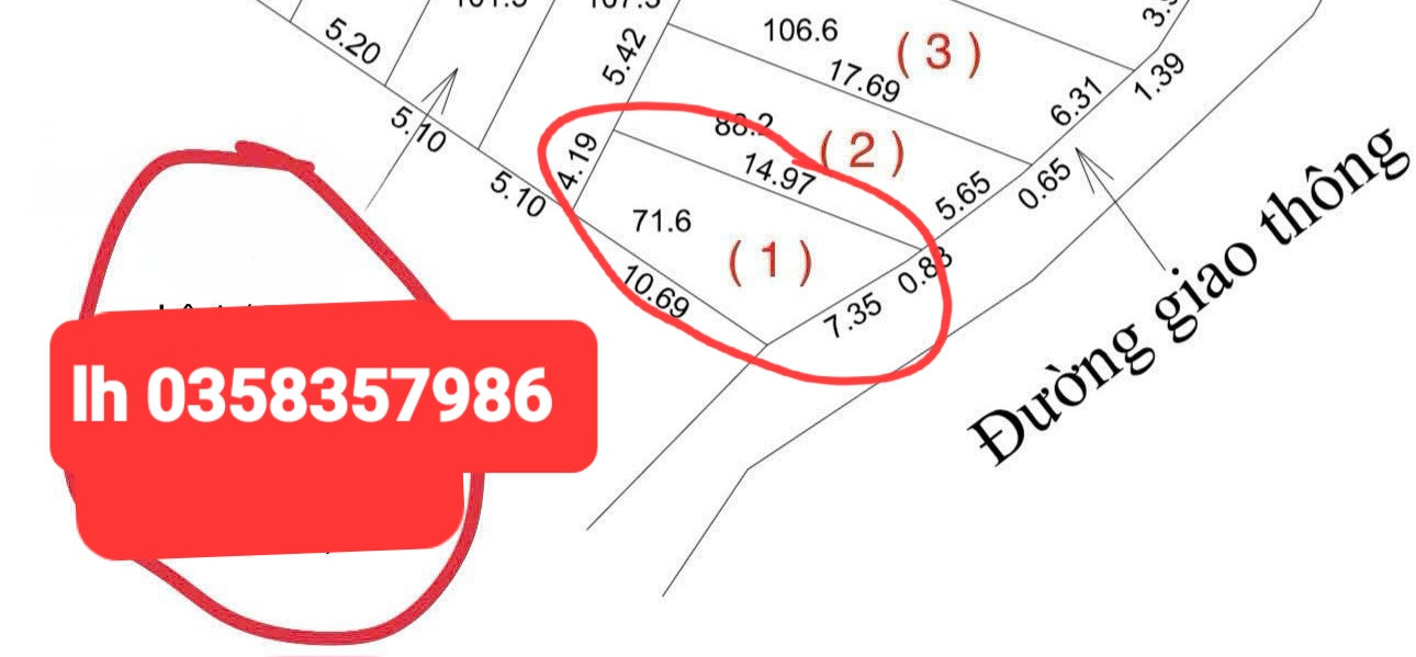 Bán đất 71.6m² ngang 8.23m giá 720 triệu Phường Bách Quang
