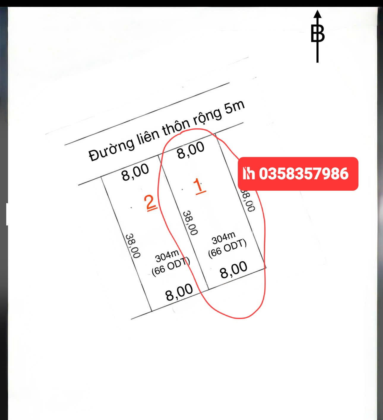Bán đất 304m² ngang 8m giá 750 triệu Phường Bách Quang