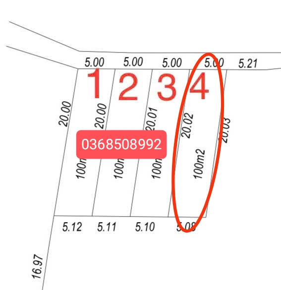 Bán đất 100m² ngang 5m giá 520 triệu Phường Bách Quang