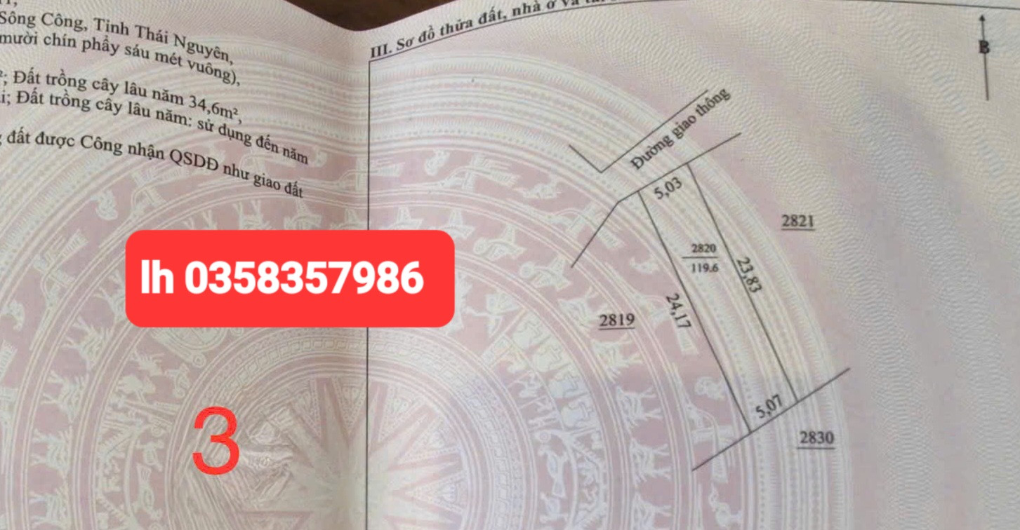 Bán đất 119.6m² ngang 5.07m giá 890 triệu Phường Bách Quang
