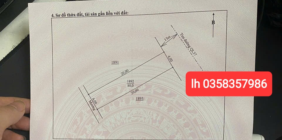 Bán đất 80m² ngang 4m giá 1.55 tỷ Phường Bách Quang