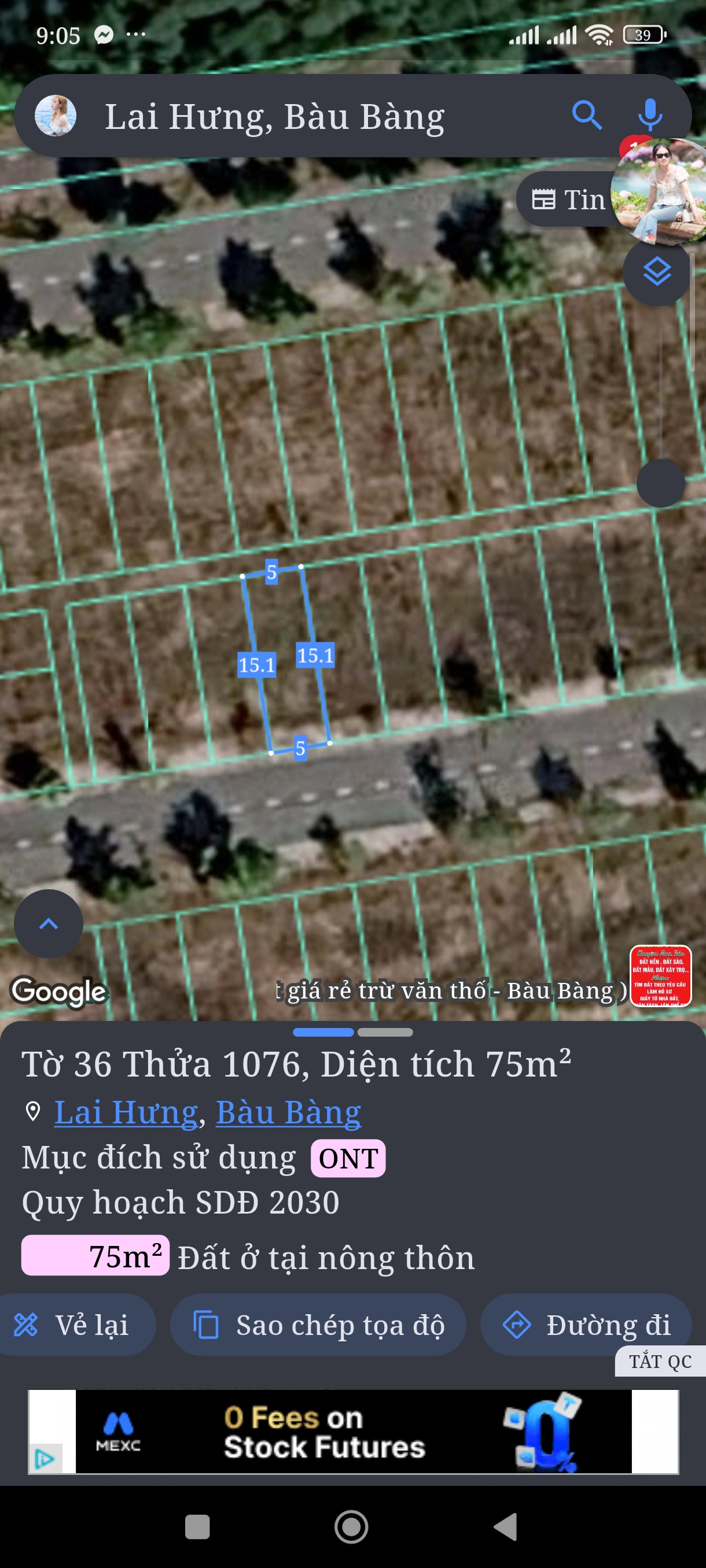Bán đất 75m² full thổ cư ngang 5m giá 1.2 tỷ tại Phường Bến Cát