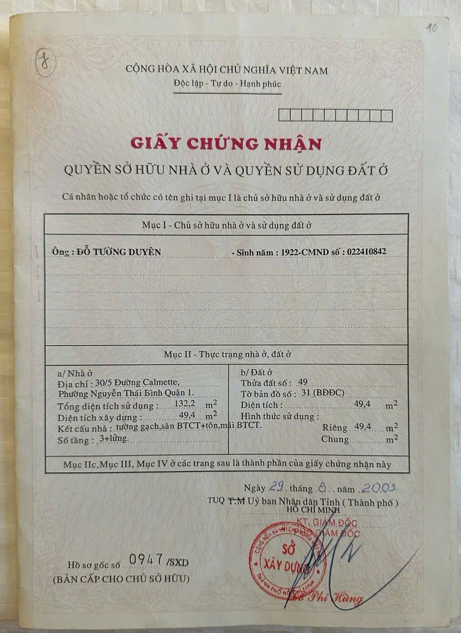 Chính Chủ Bán Nhà Hẻm 30/5 Calmette – Giá 12,8 tỷ