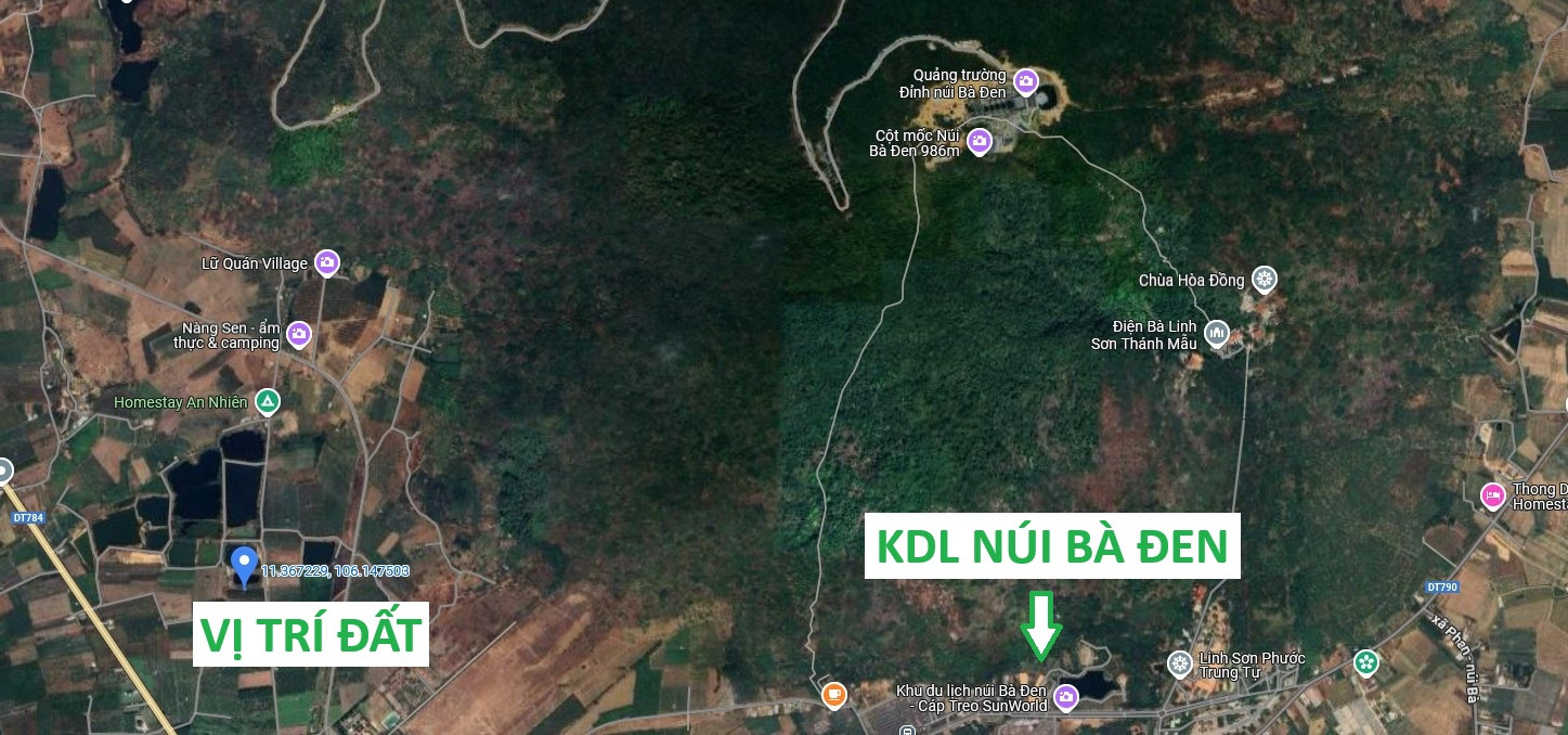 Bán đất view núi Bà Đen, diện tích 5344m² ngang 34.8m giá 2.26 tỷ tại Phường Bình Minh
