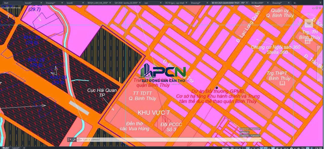 Bán đất 1320m² có sẵn 1086m² thổ cư ngang 15m giá 22 tỷ tại Phường Bình Thủy