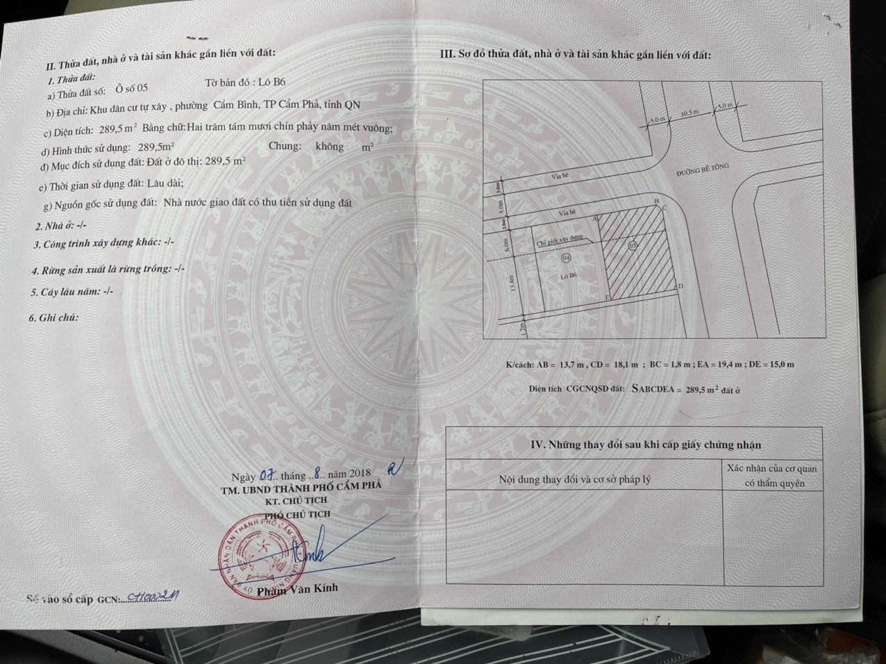 ĐẤT BIỆT THỰ GẦN VINCOM CẨM PHẢ