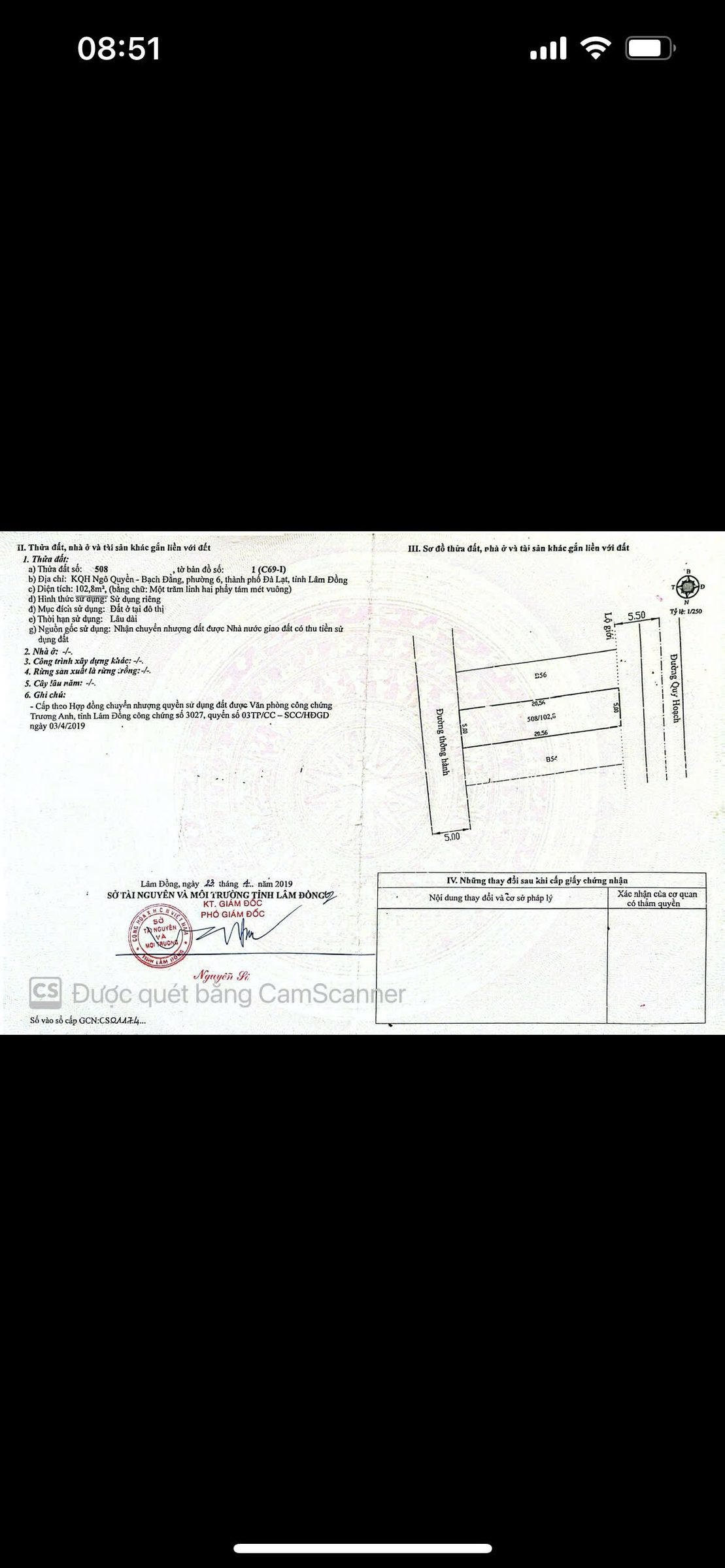 Bán đất 102m² full thổ cư ngang 5m giá 7.5 tỷ tại Phường Cam Ly - Đà Lạt