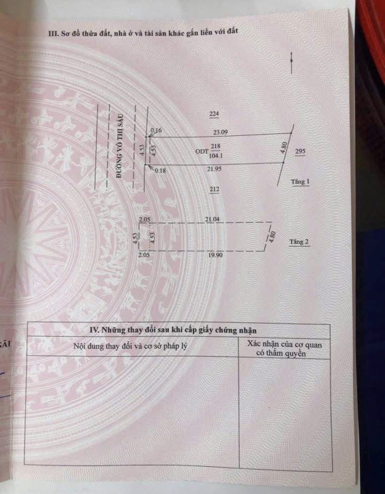 Bán nhà 104.1m² có sẵn 100m² thổ cư ngang 4.5m giá 7 tỷ tại Phường Cẩm Thành