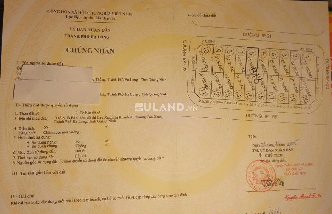 BÁN ĐẤT LIỀN KỀ HÀ KHÁNH A B16,CAO XANH,HẠ LONG