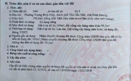 Bán đất 201.2m² giá 8 tỷ Phường Chánh Hiệp