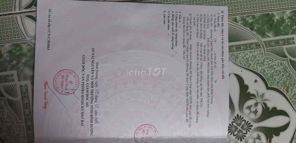BÁN ĐẤT XÂY BIỆT THỰ CHÁNH MỸ , Thủ Dầu Một, Bình Dương Đất nằm kế bê
