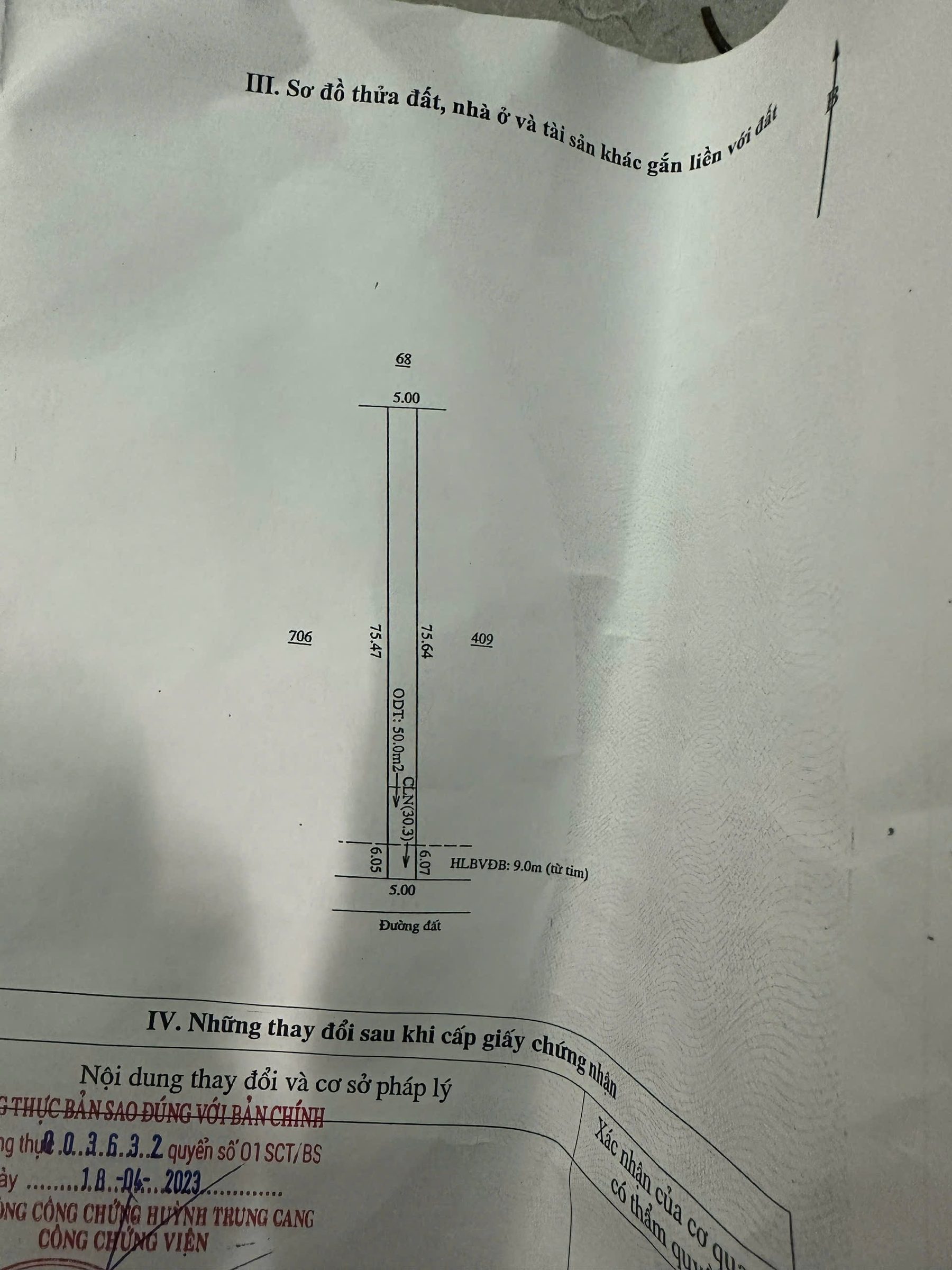 Bán đất 407.1m² có sẵn 50m² thổ cư ngang 5m giá 1.17 tỷ tại Phường Chơn Thành