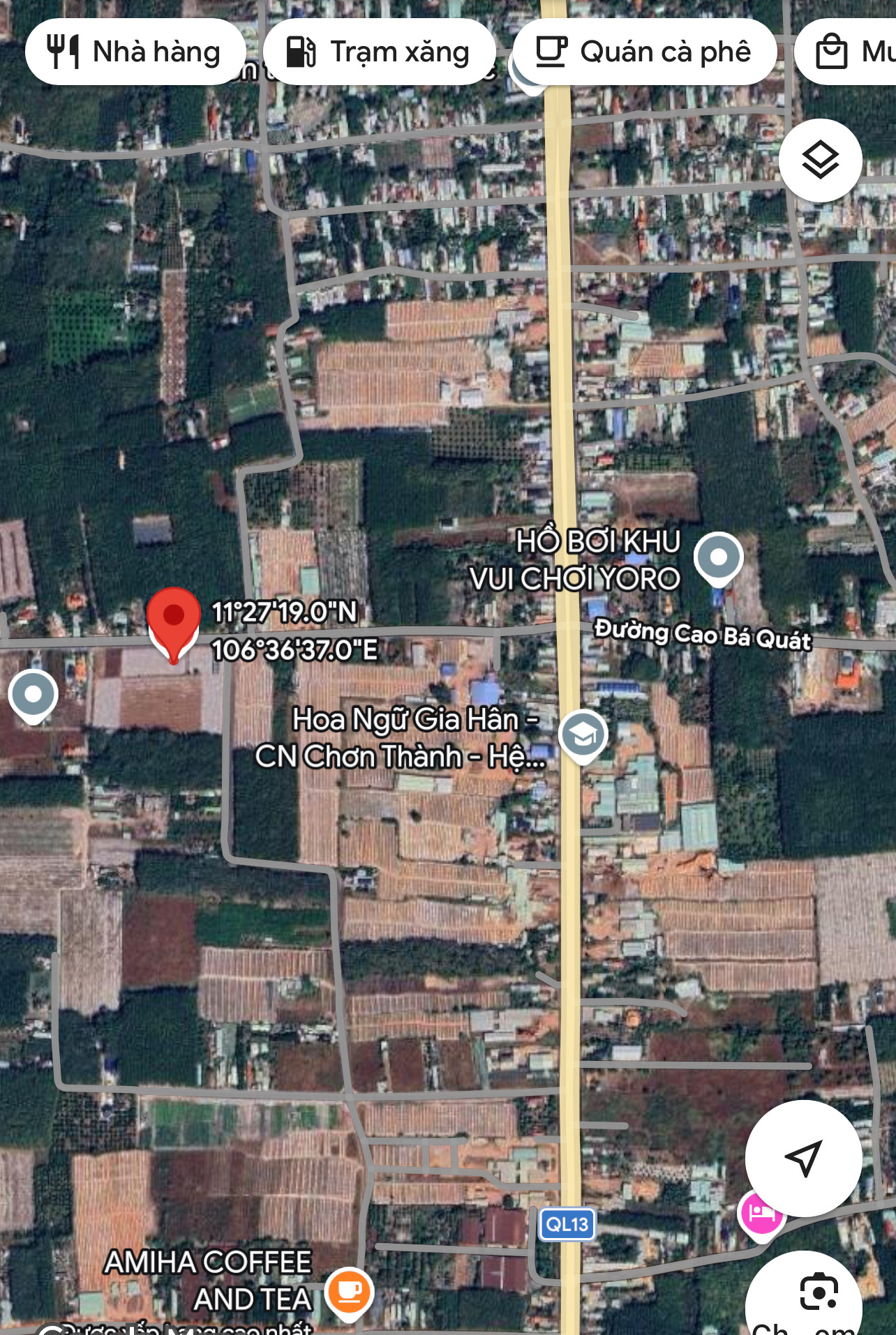 Bán đất 200m²giá 1.08 tỷ tại Phường Chơn Thành mt Cao Bá quát kế ql13