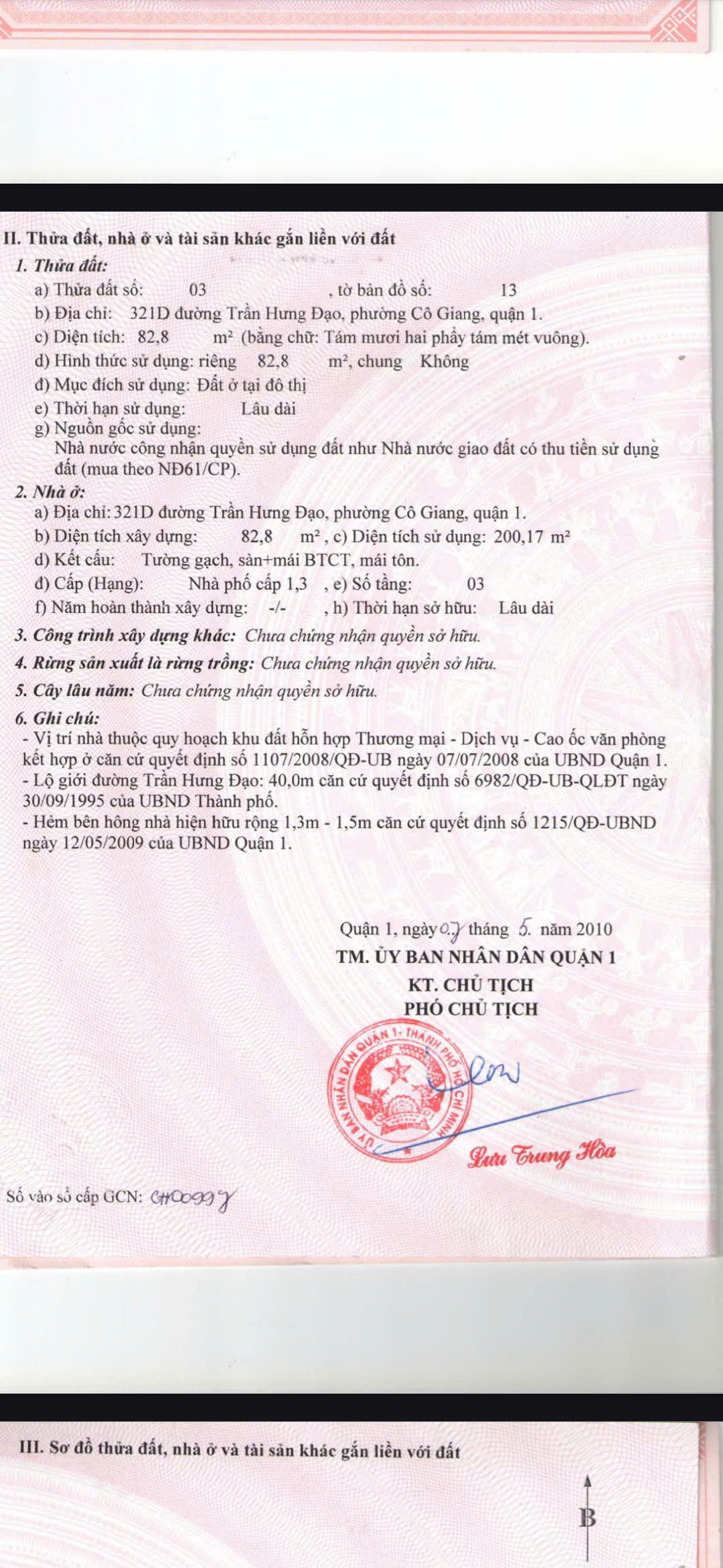 Bán nhà TRẦN HƯNG ĐẠO, P. Cô Giang, Quận 1 – Giá 55 tỷ