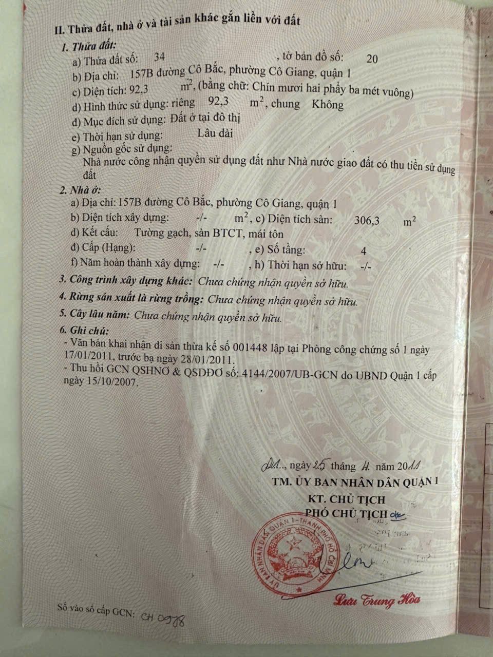 Chính Chủ Bán Nhà Mặt tiền 157B Cô Bắc – Giá 45 tỷ