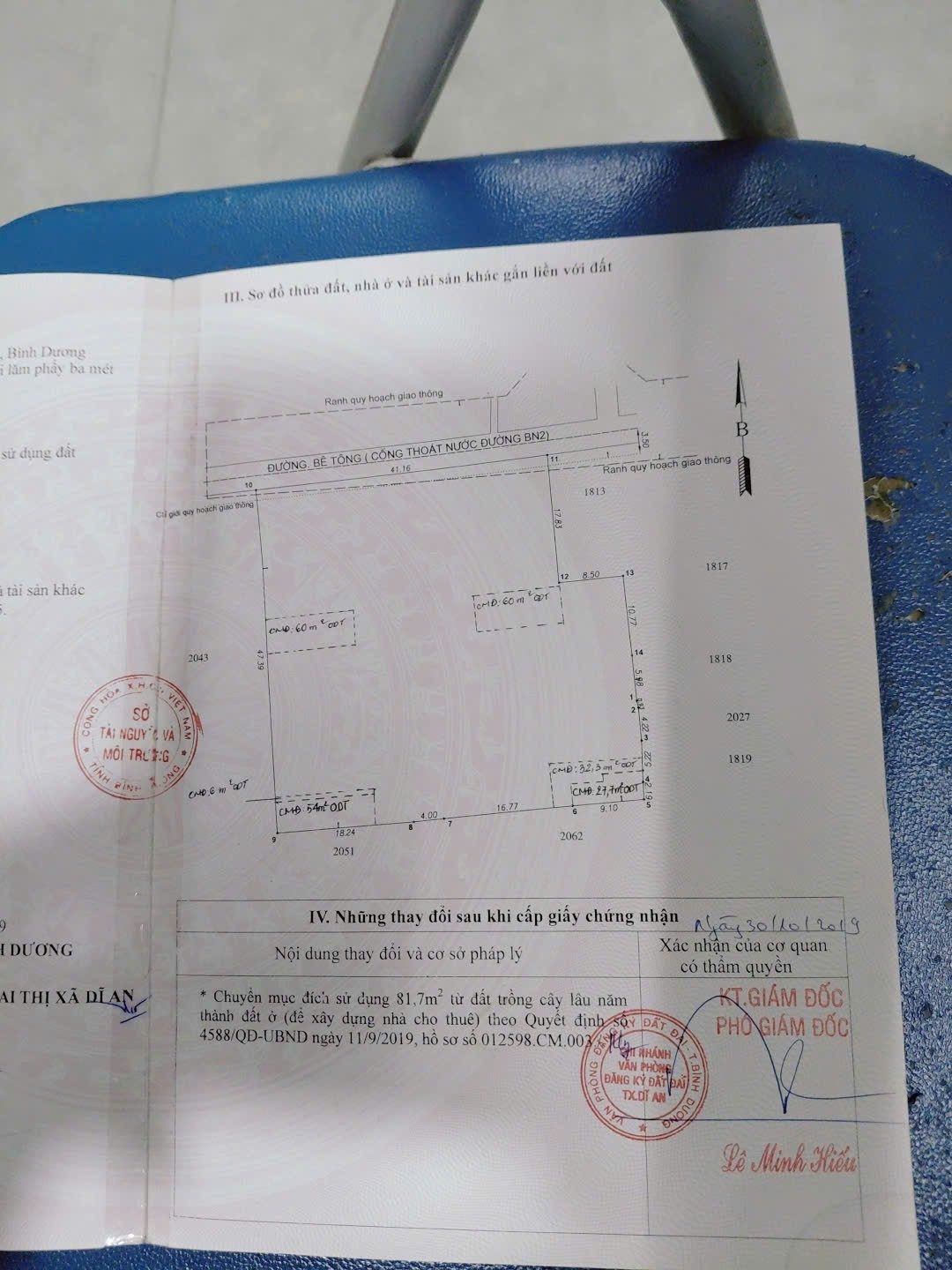 Bán đất 2175.3m² ngang 42m giá 55.6 tỷ tại Phường Dĩ An