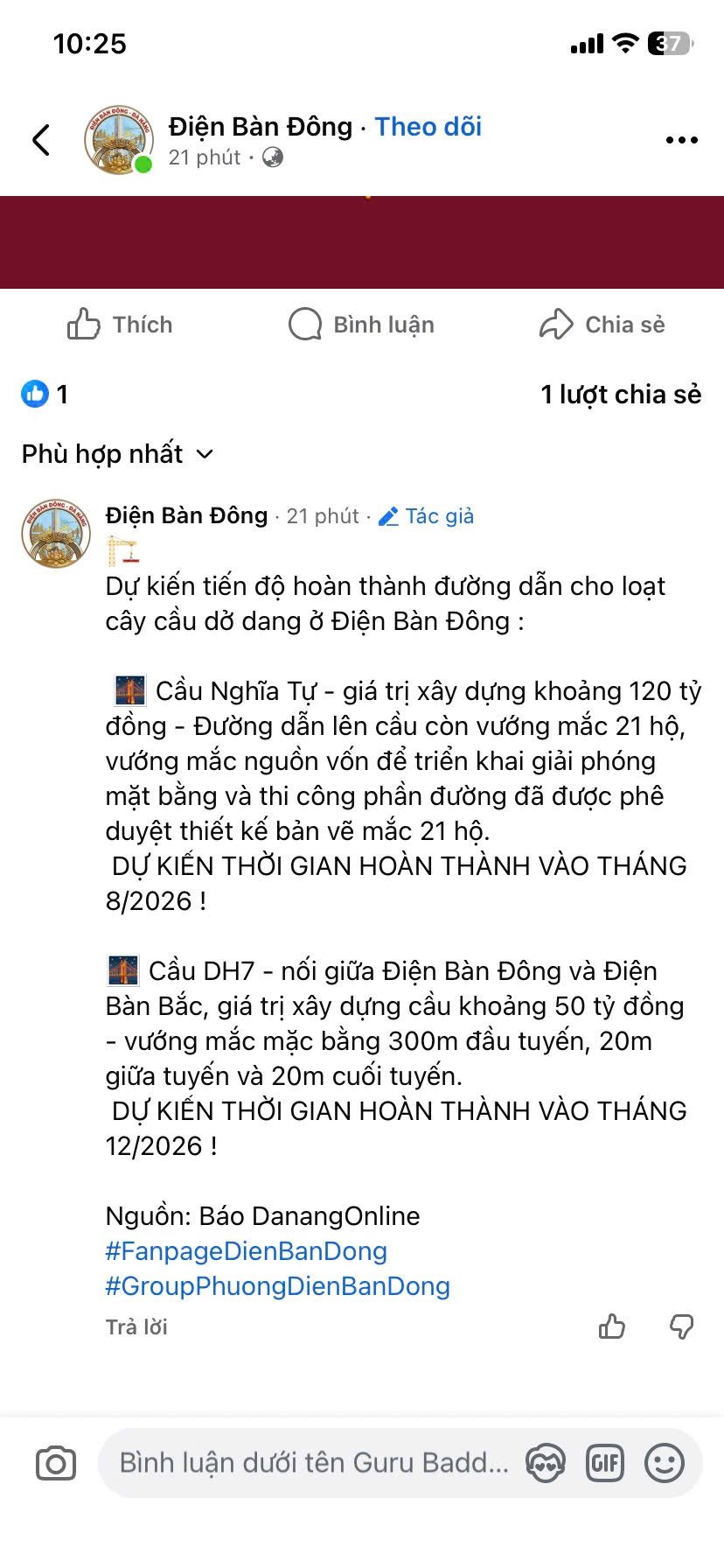 Bán đất mặt tiền đương An Dương Vương - phường Điện Bàn Đông - tp Đà Nẵng