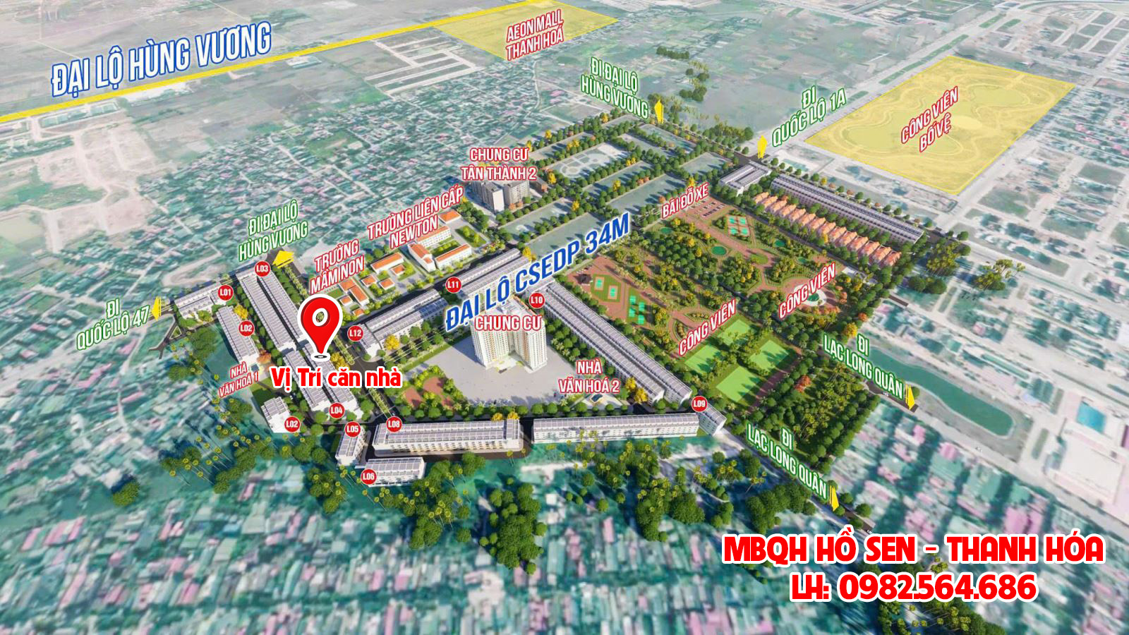 Căn MBQH HỒ SEN VIEW NHÀ VĂN HOÁ - THANH HÓA