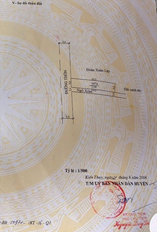 Bán đất mặt đường Xuân Diệu 119m² full thổ cư ngang 5m giá 3.15 tỷ tại Phường Dương Kinh (Dương Kinh cũ)