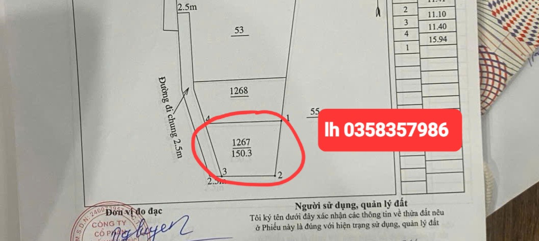 Bán đất 150.3m² ngang 11.4m giá 950 triệu Phường Gia Sàng