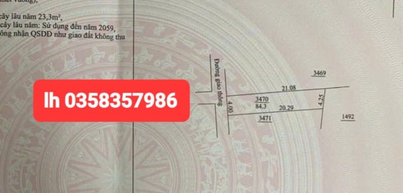 Bán đất 84.3m² ngang 4.25m giá 930 triệu Phường Gia Sàng