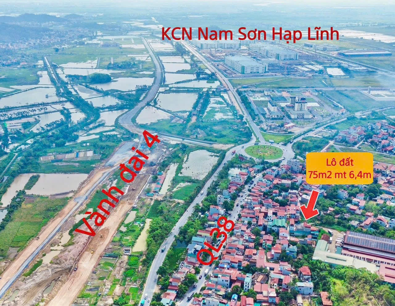 Bán đất 75,1m² ngang 6m giá 3.65 tỷ Phường Hạp Lĩnh