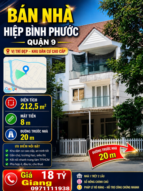 Bán nhà diện tích lớn tại Hiệp Bình Phước – mặt tiền đẹp, tiềm năng đầu tư tốt