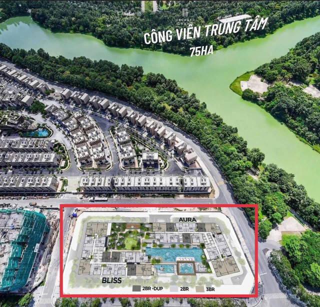 Căn hộ giữa trung tâm hành chính tỉnh Bình Dương. Tiếp giáp hồ công viên 75ha