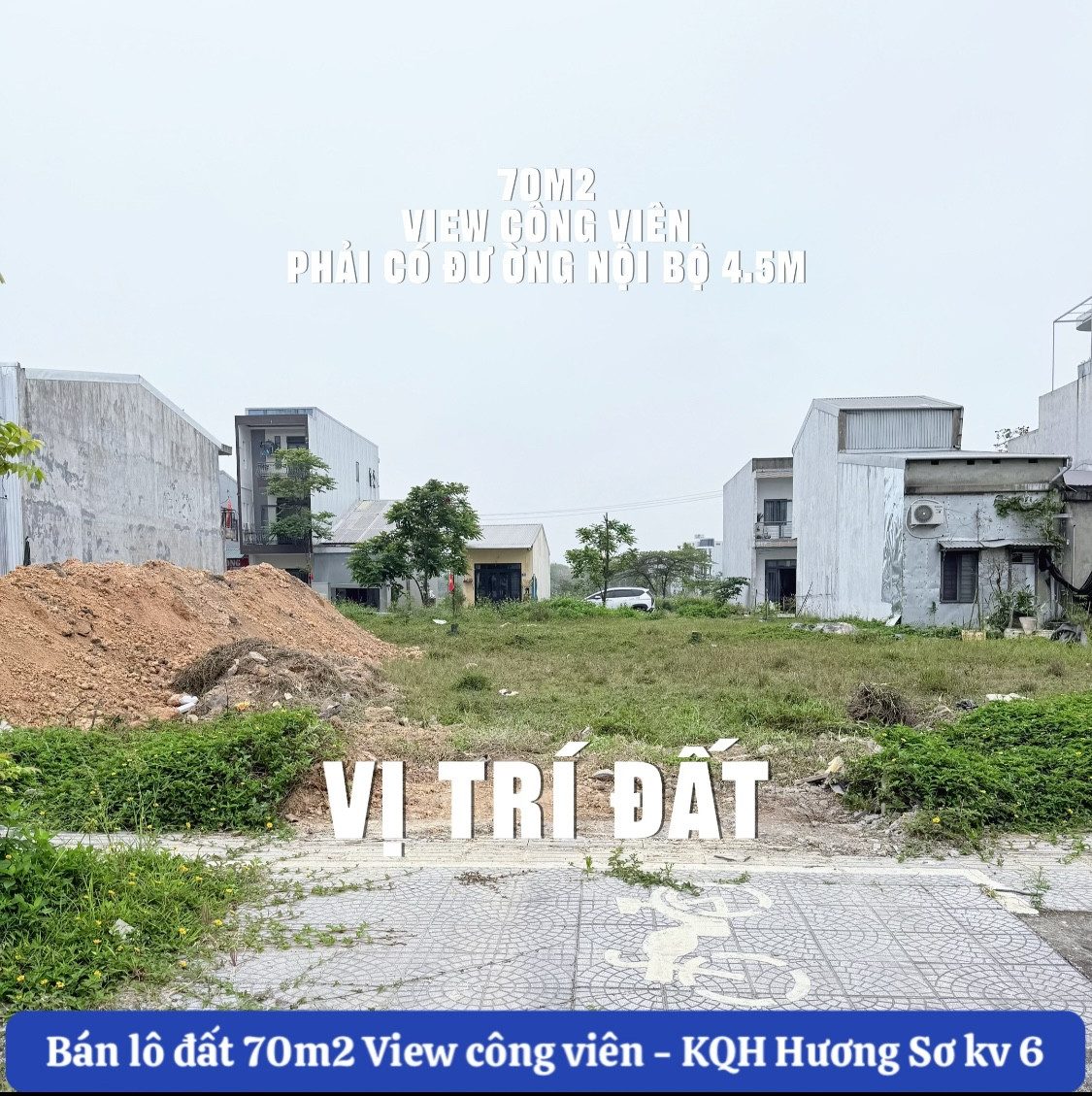 ✔️✔️✔️Bán lô đất đẹp VIEW CÔNG VIÊN - KQH Hương Sơ (khu vực 6) Nguyễn Văn Linh