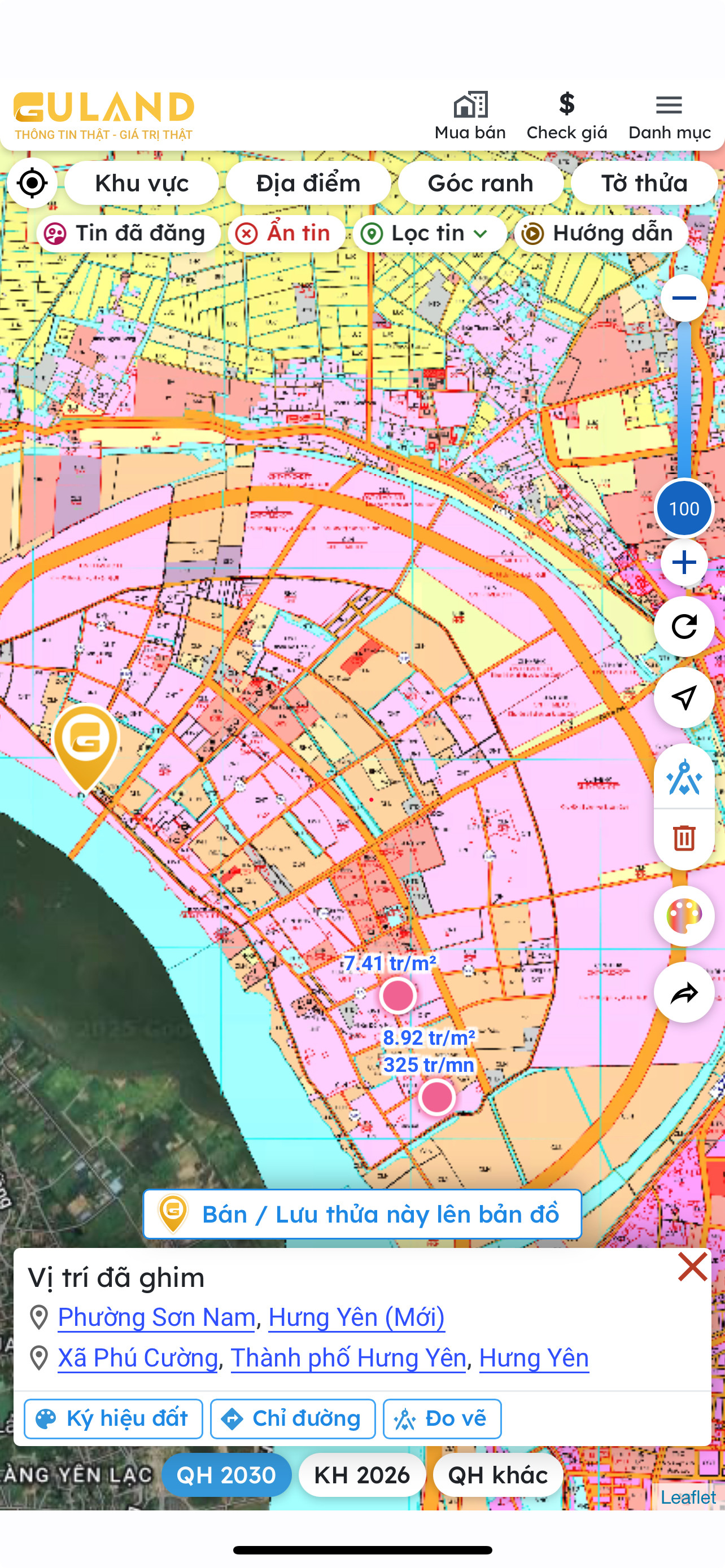 800m2 đất tp hưng yên