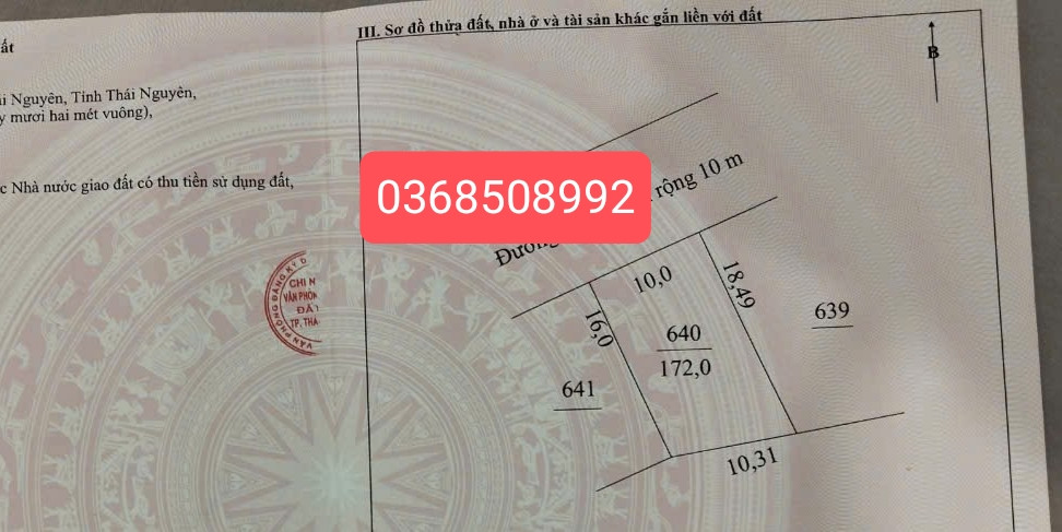 Bán đất 172m² ngang 10m giá 2.25 tỷ Phường Linh Sơn