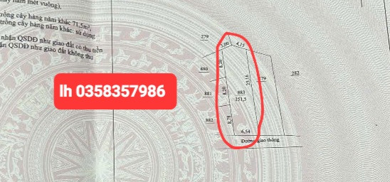 Bán đất 151.5m² ngang 6.54m giá 890 triệu Phường Linh Sơn