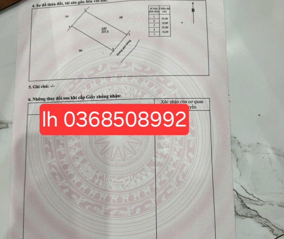 Bán đất 247,8m² ngang 10m giá 1.85 tỷ Phường Linh Sơn