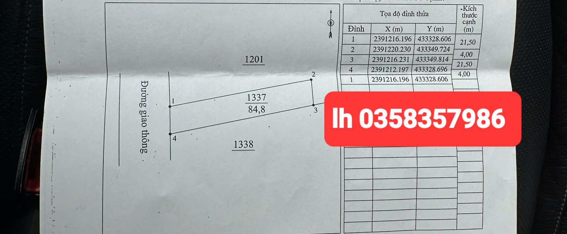 Bán đất 84.8m² ngang 4m giá 1.73 tỷ Phường Linh Sơn