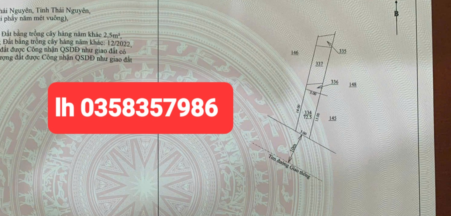 Bán đất 72.5m² ngang 5m giá 1.73 tỷ Phường Linh Sơn