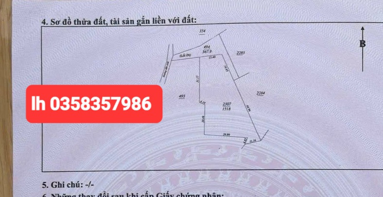Bán đất 1518m² ngang 41.01m giá 3.5 tỷ Phường Linh Sơn