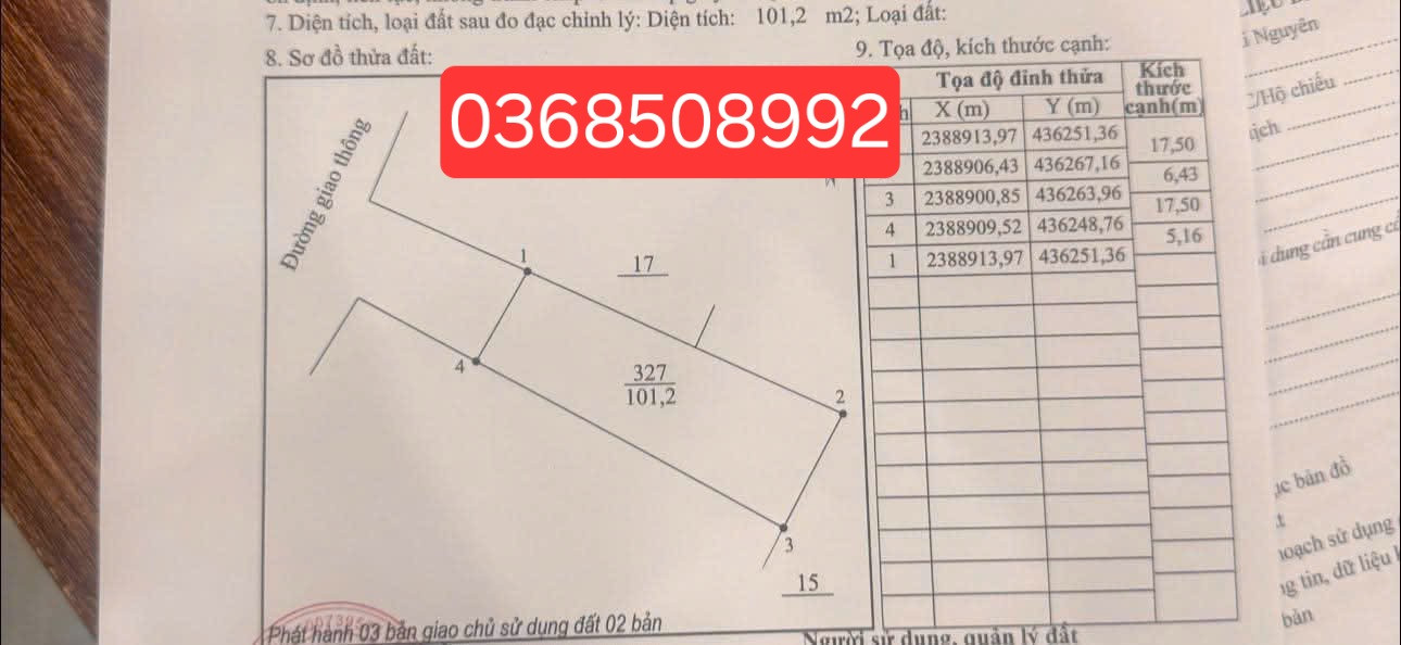 Bán đất 101m² ngang 5,1m giá 1.68 tỷ Phường Linh Sơn