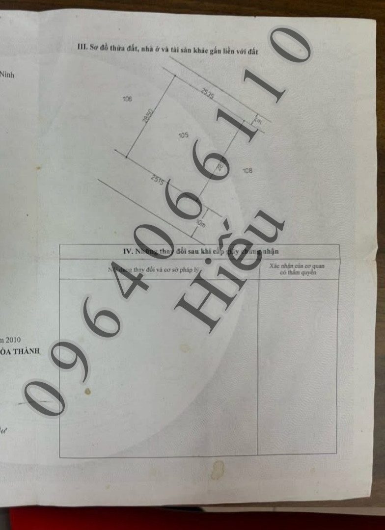 HÒA THÀNH - TÂY NINH
Bán đất, ngang 25,15m dài 28m thổ cư 300m² ODT
Giá đầu tư 160tr/m ngang không thương lượng
Liên hệ 0964066110 xem đất