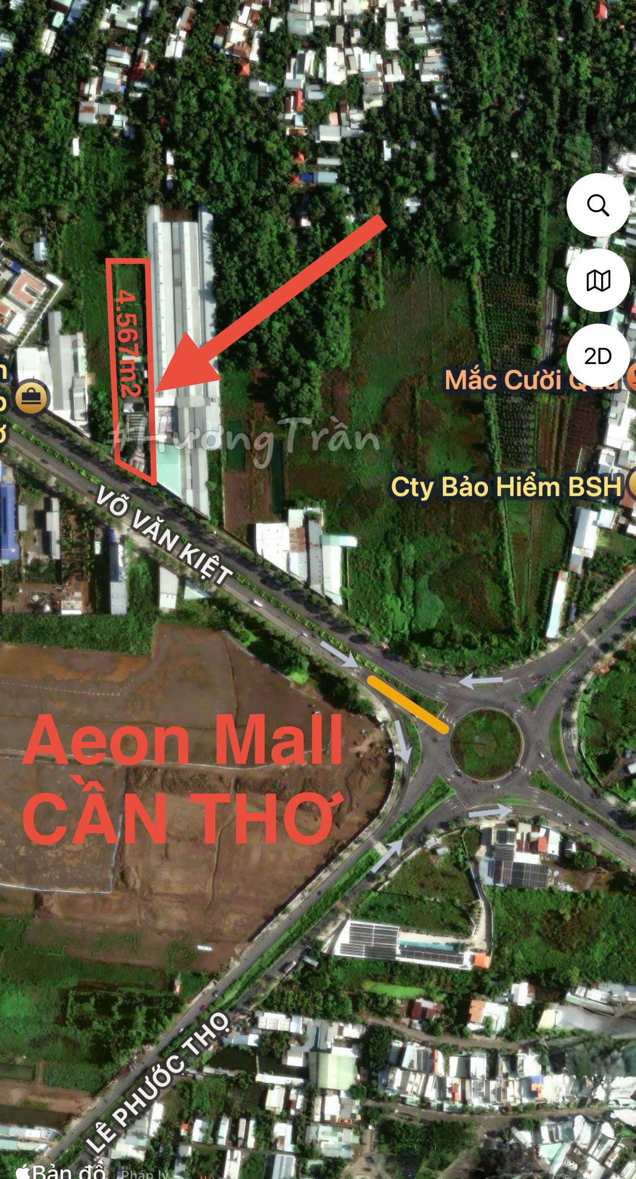 🔥30 triệu - CHO THUÊ ĐẤT 4.567m2 NGANG 19m MẶT TIỀN VÕ VĂN KIỆT - Đối diện Aeon Mall Cần Thơ