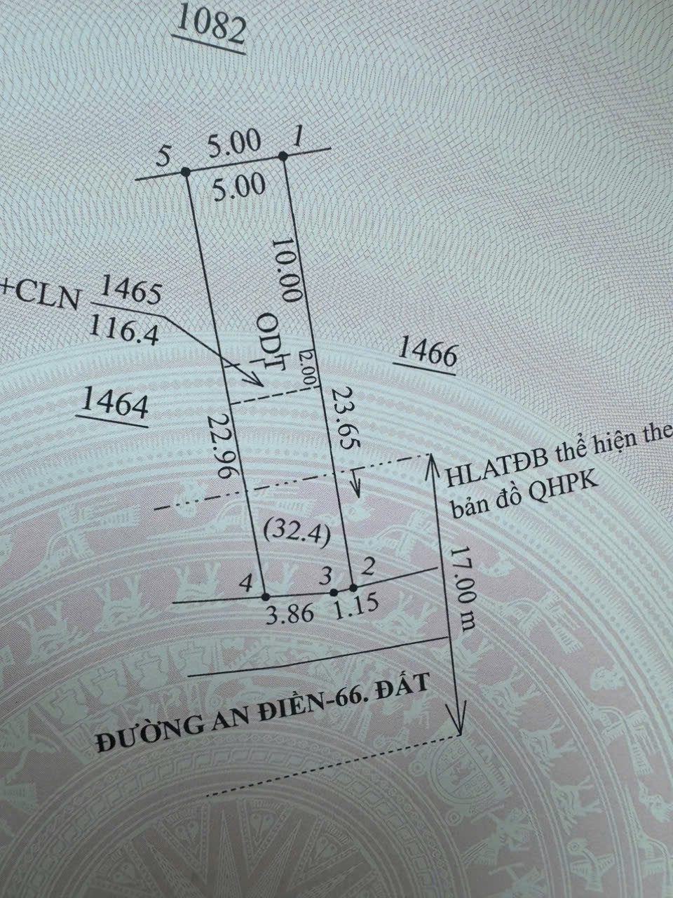 Bán đất 212m² có sẵn 60m² thổ cư ngang 10m giá 1.5 tỷ tại Phường Long Nguyên